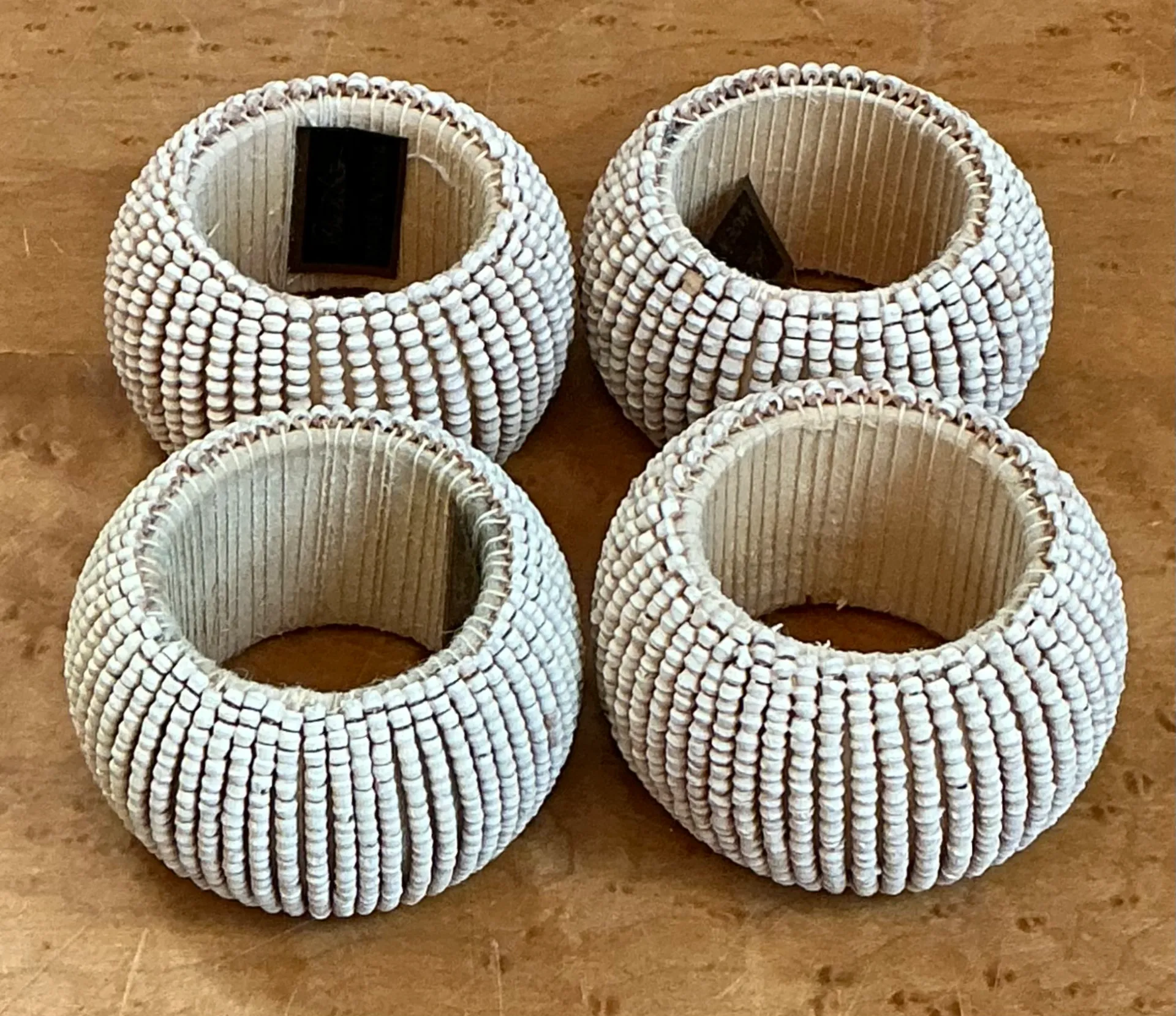 Vintage Beaded Napkin Rings - Set of 4 — additional photo 5