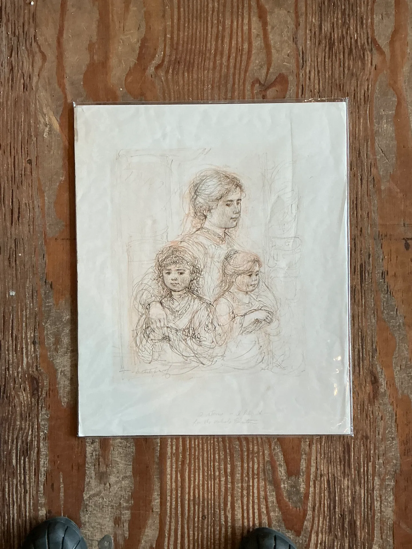 Hibble Vintage Family Portrait Lithograph — additional photo 3