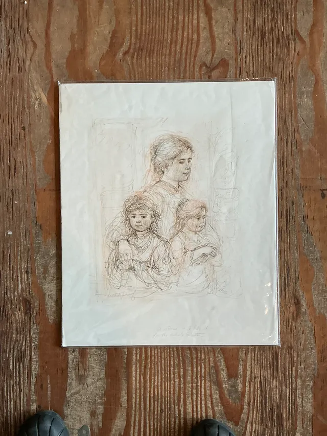 Hibble Vintage Family Portrait Lithograph — additional photo 3