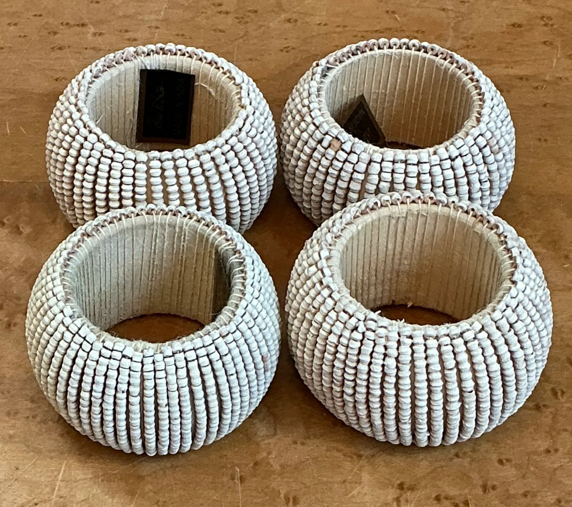 Vintage Beaded Napkin Rings - Set of 4 — additional photo 1