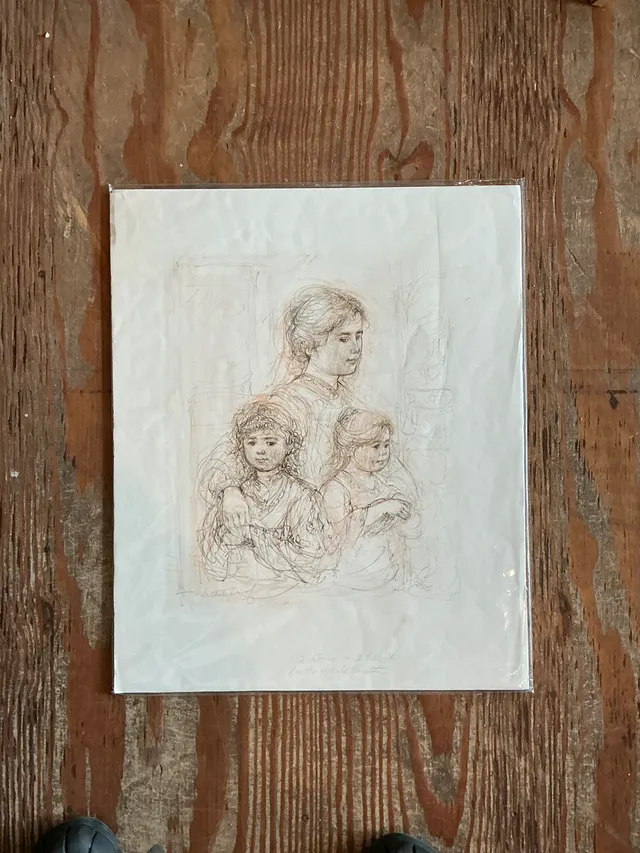 Hibble Vintage Family Portrait Lithograph — additional photo 4