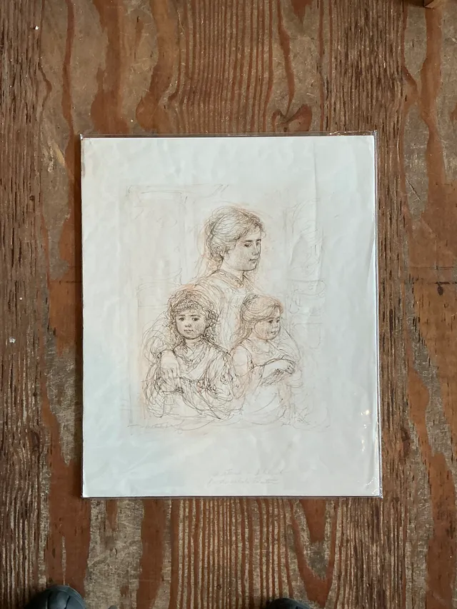 Hibble Vintage Family Portrait Lithograph — additional photo 2