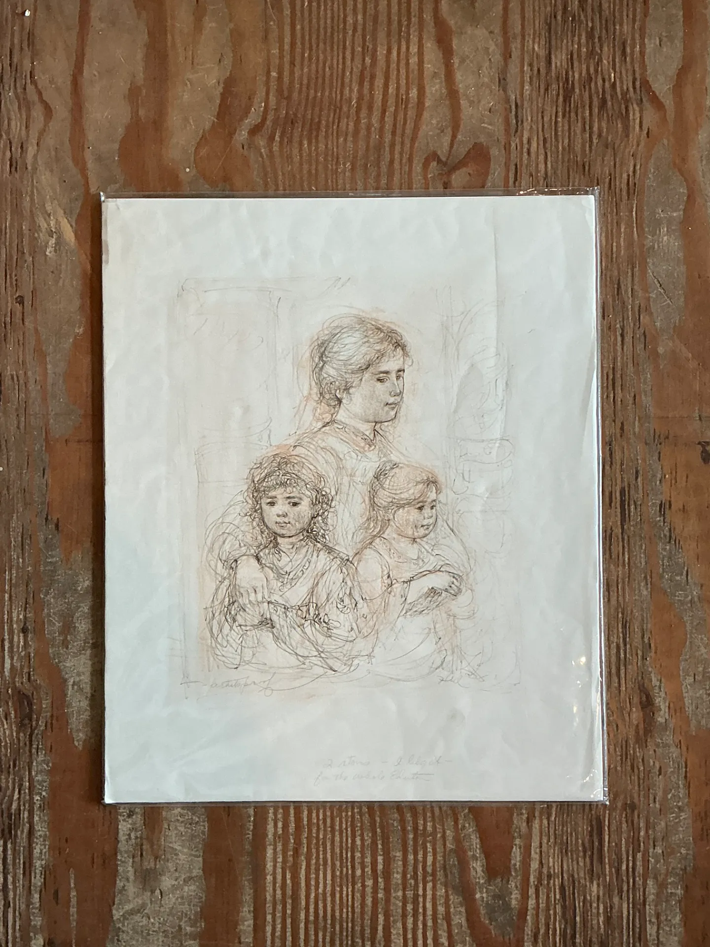 Hibble Vintage Family Portrait Lithograph — additional photo 1
