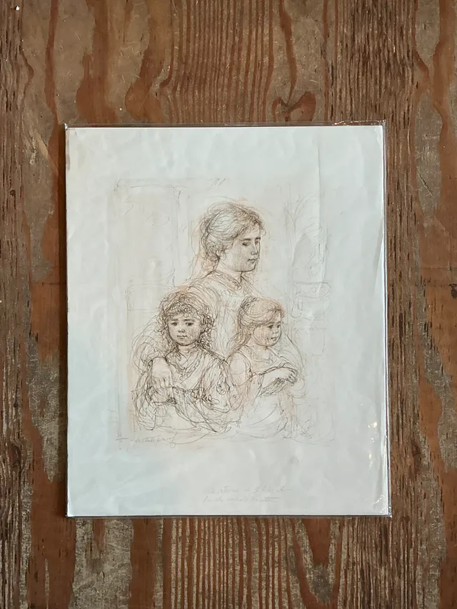 Hibble Vintage Family Portrait Lithograph — additional photo 1