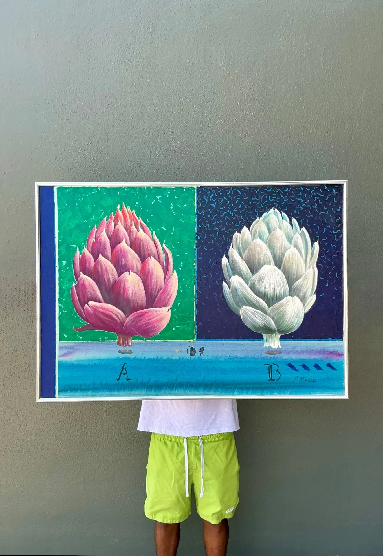 Peter Read Framed Artichoke Painting — additional photo 2