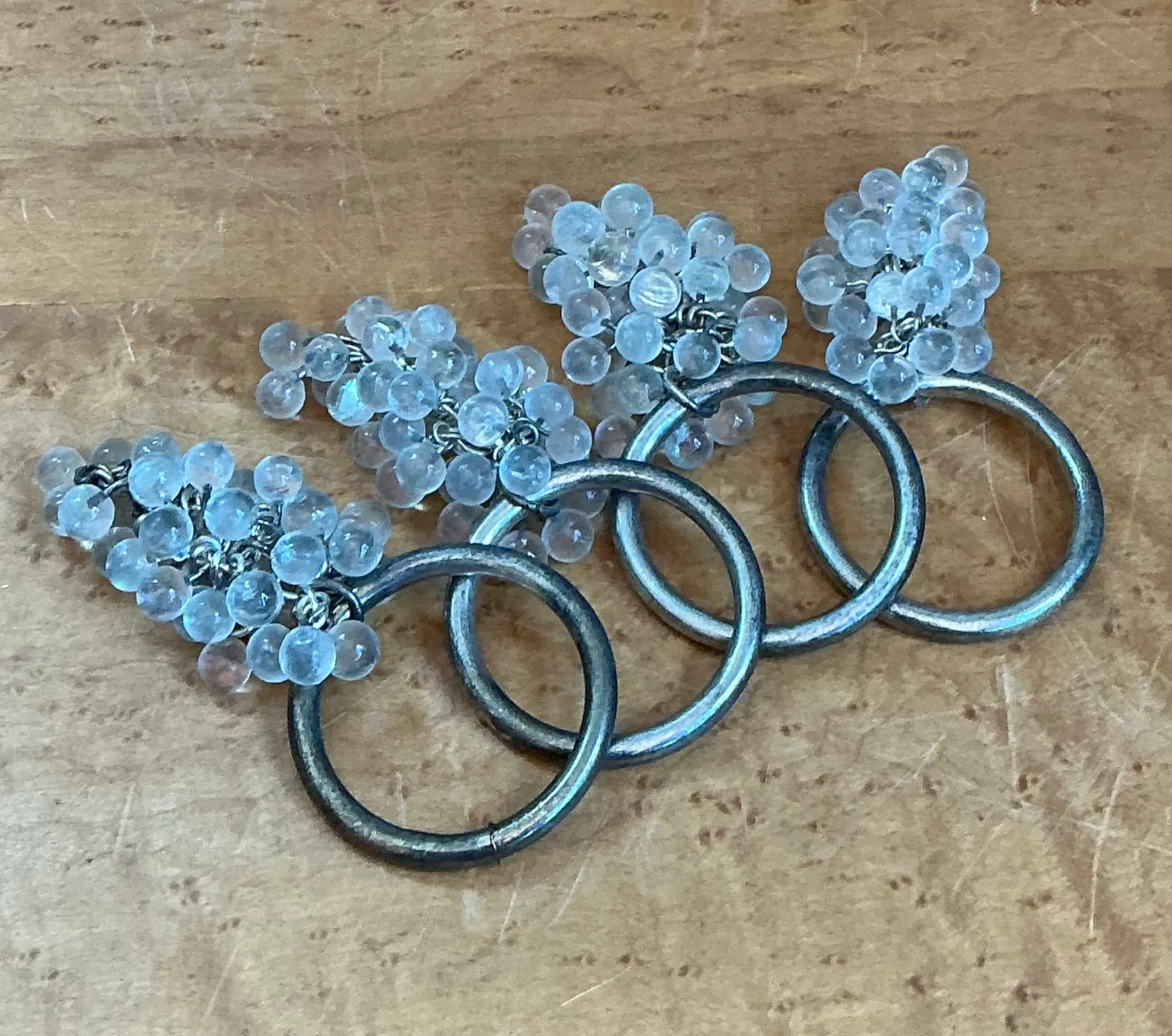 Vintage Glass Grape Cluster Napkin Rings — additional photo 2