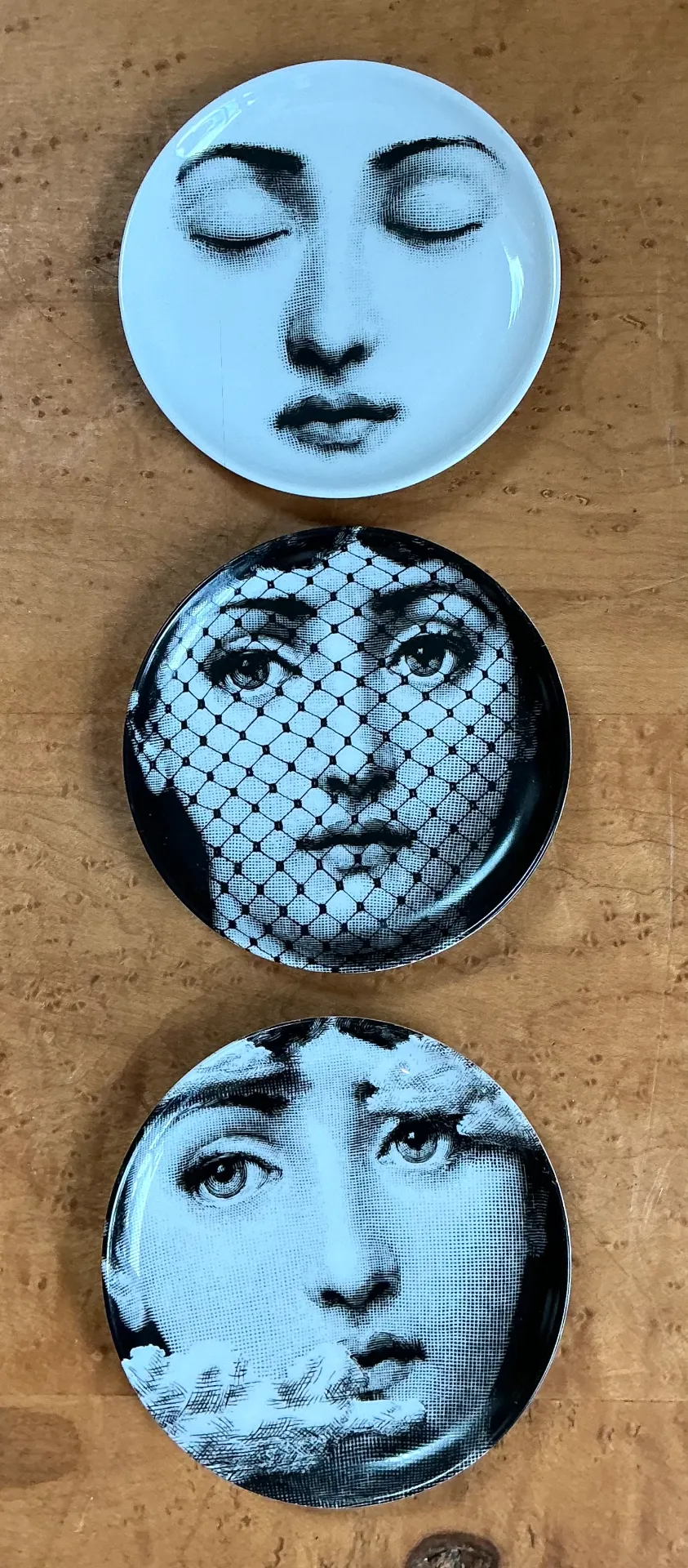 Fornasetti Tema e Variazioni Ceramic Small Plates - Set of Three — additional photo 7