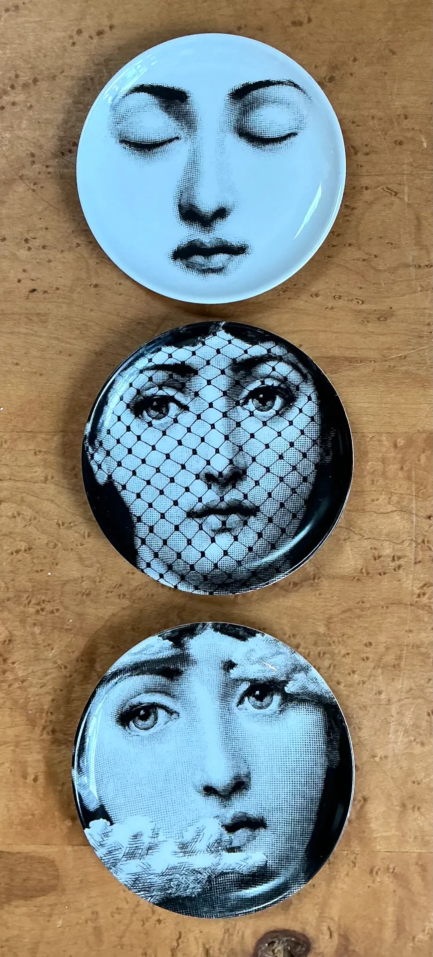 Fornasetti Tema e Variazioni Ceramic Small Plates - Set of Three — additional photo 6