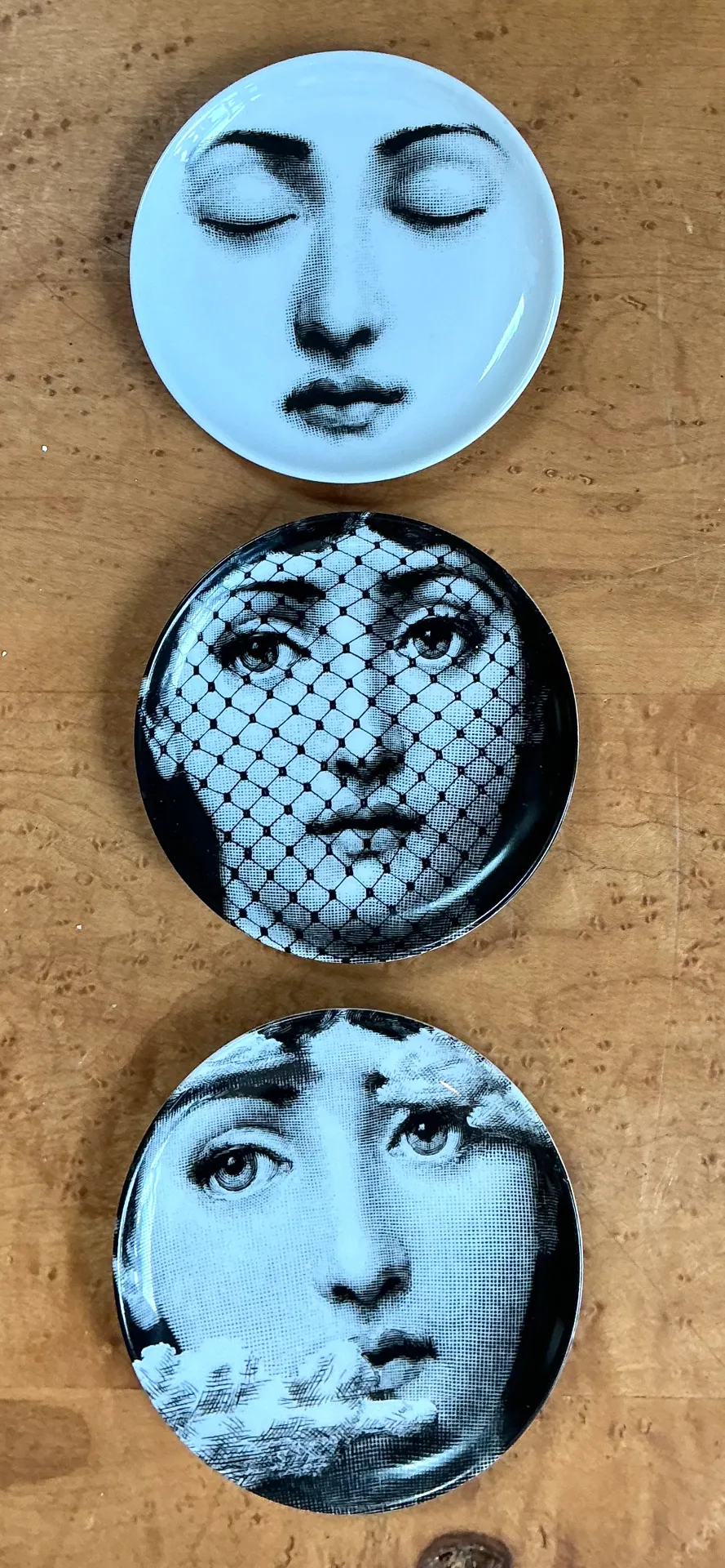 Fornasetti Tema e Variazioni Ceramic Small Plates - Set of Three — additional photo 4