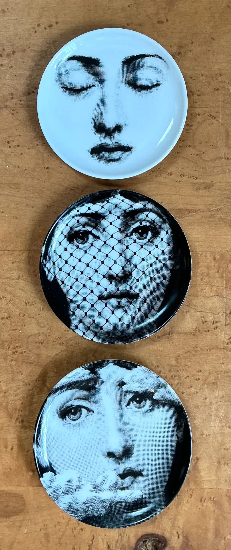 Fornasetti Tema e Variazioni Ceramic Small Plates - Set of Three — additional photo 2