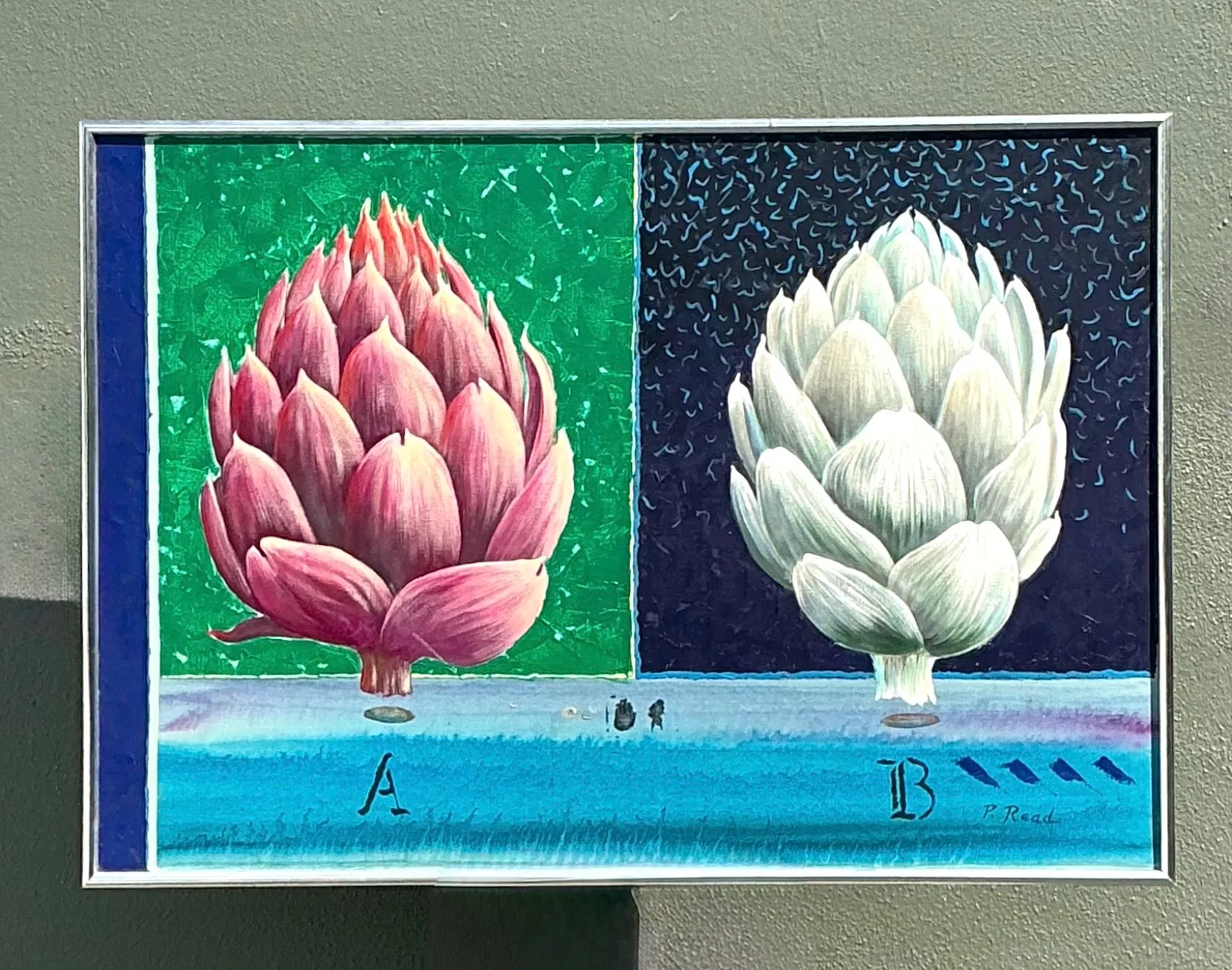 Peter Read Framed Artichoke Painting — additional photo 1