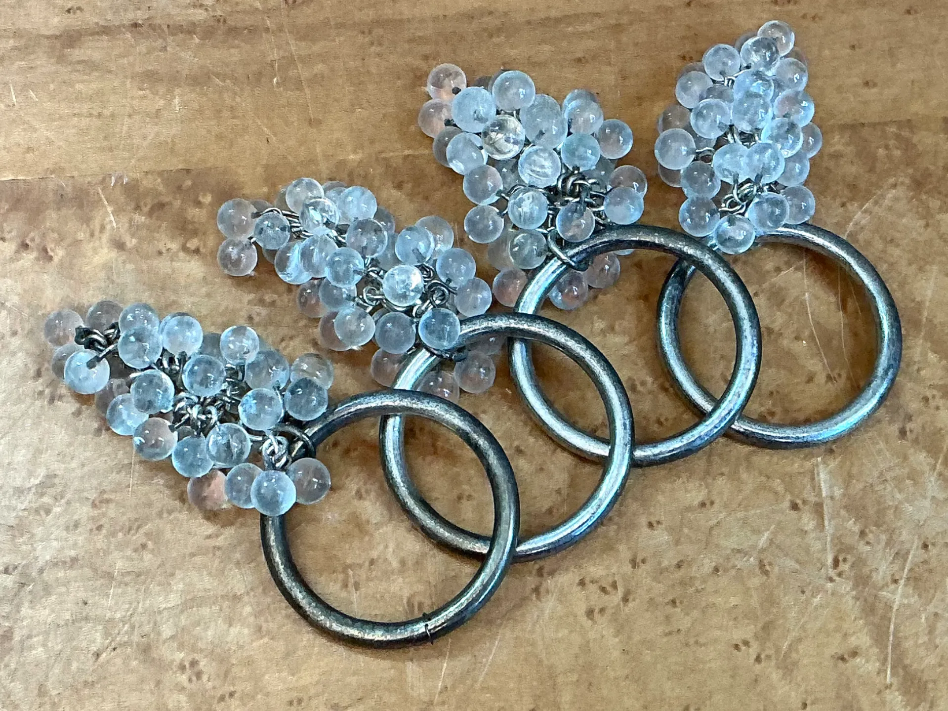 Vintage Glass Grape Cluster Napkin Rings — additional photo 1
