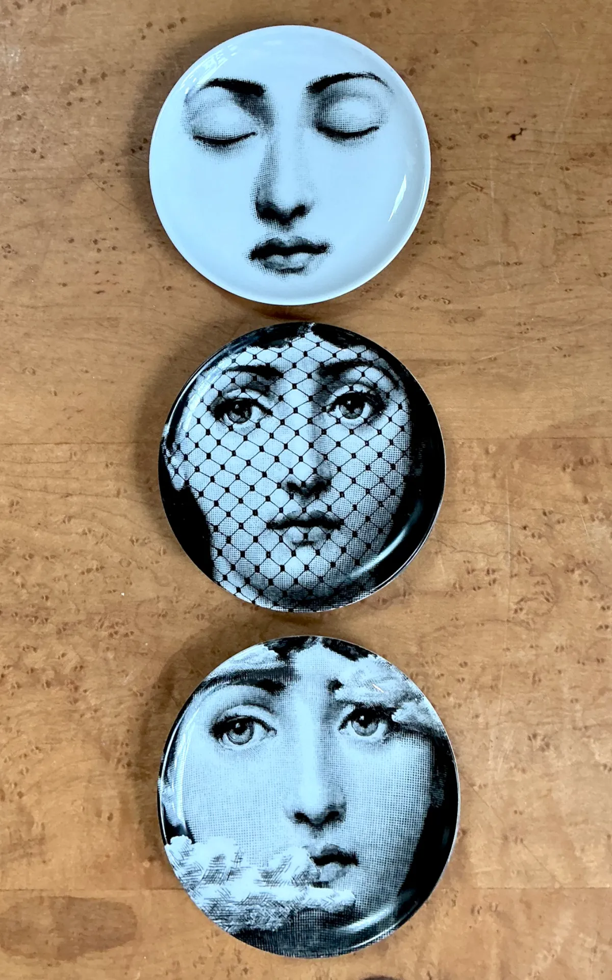 Fornasetti Tema e Variazioni Ceramic Small Plates - Set of Three — additional photo 5