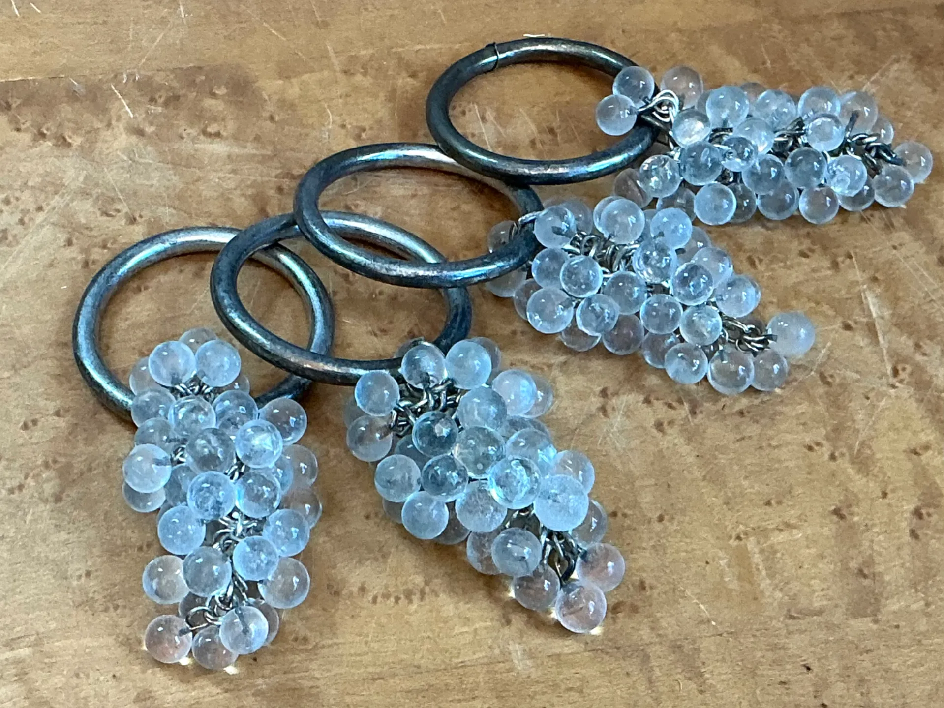 Vintage Glass Grape Cluster Napkin Rings — additional photo 6