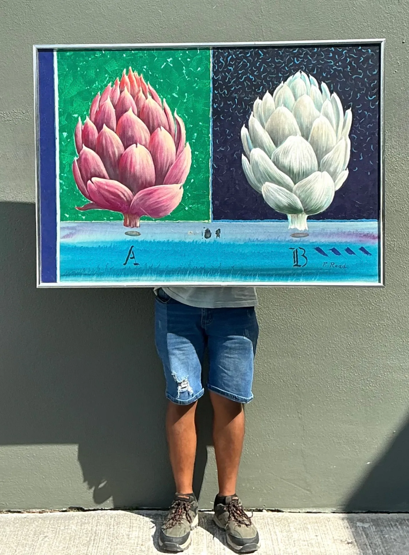Peter Read Framed Artichoke Painting — additional photo 7