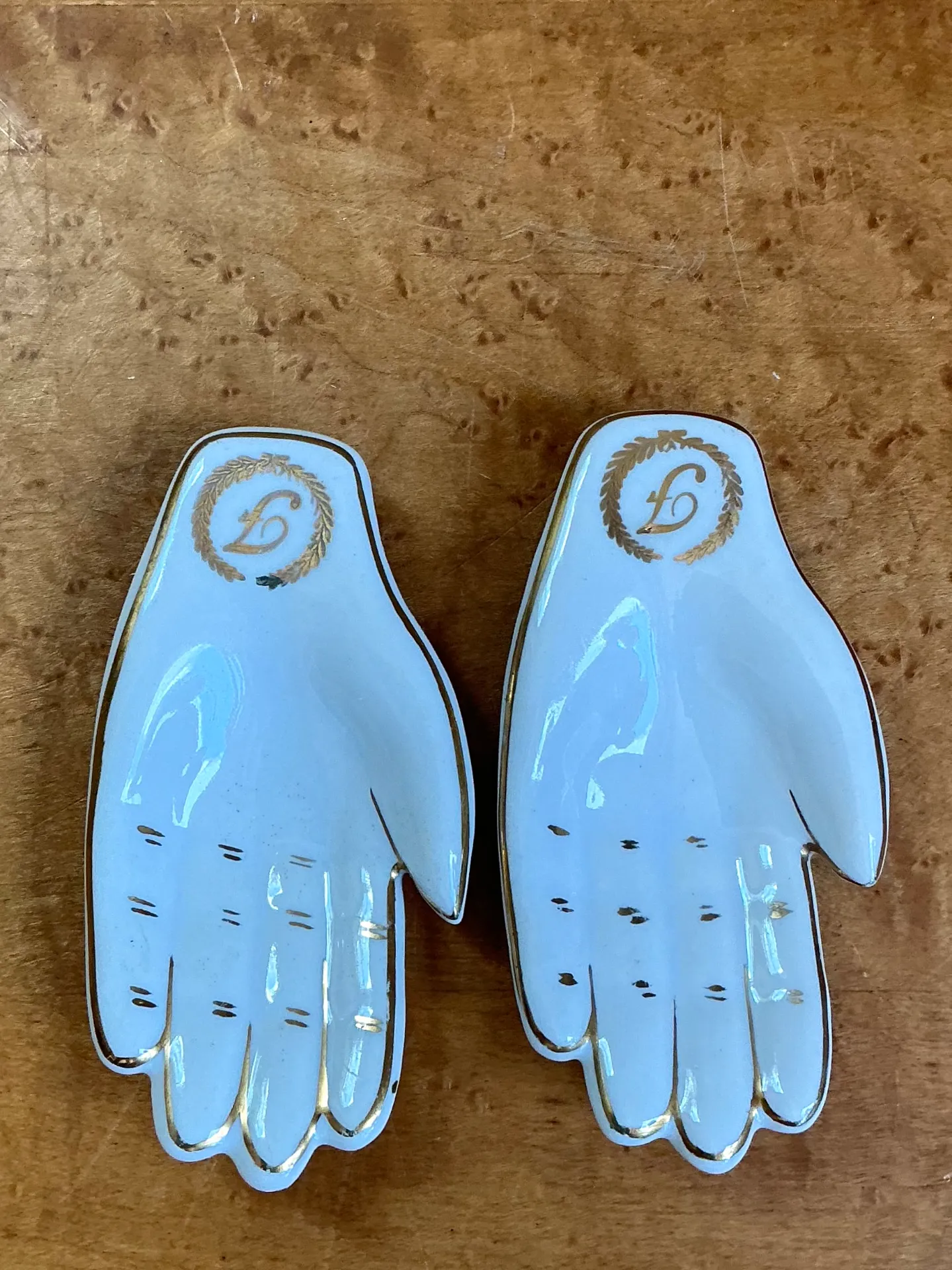 Vintage Styron China Porcelain Hand-Shaped Trinket Dishes — additional photo 1