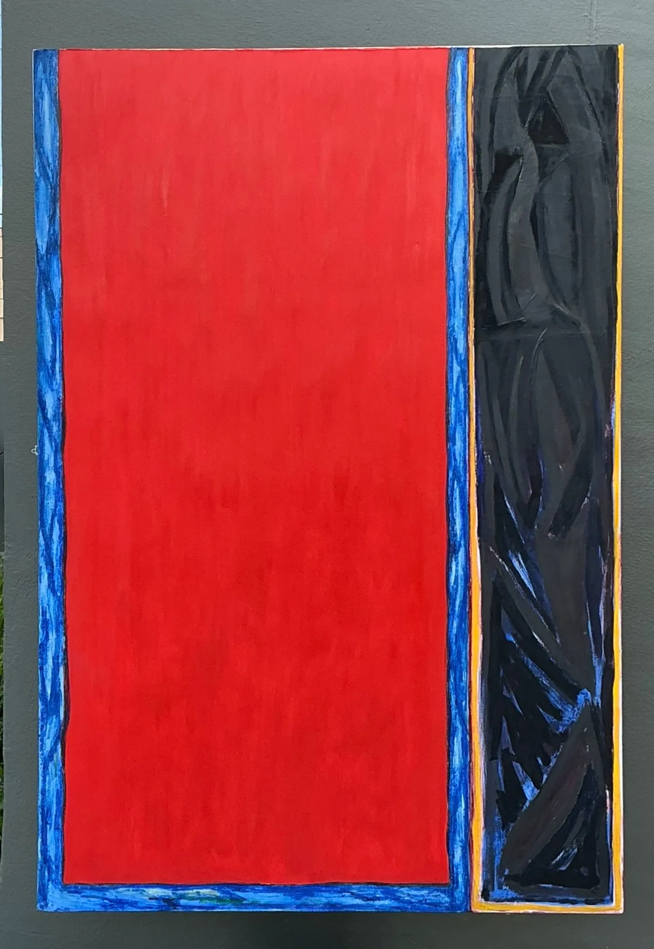 Monumental Sharon Gold Color Block Abstract Painting — additional photo 6