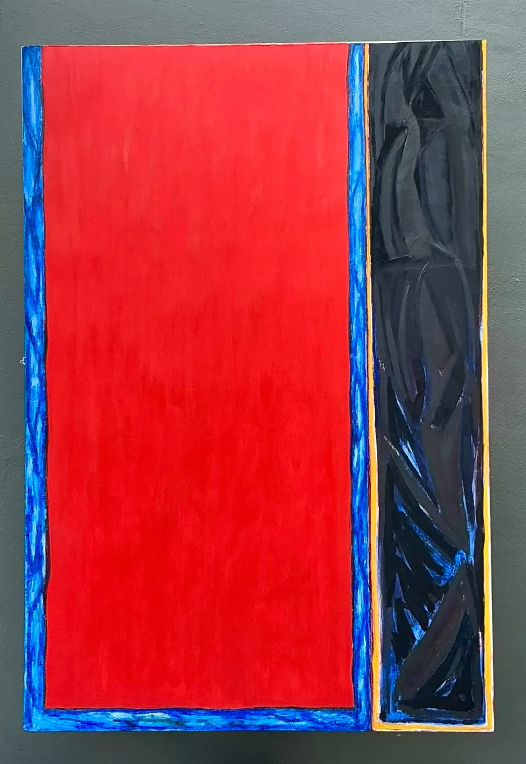 Monumental Sharon Gold Color Block Abstract Painting — additional photo 5