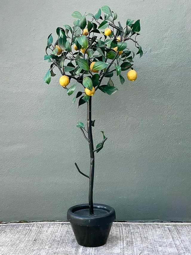 Vintage Italian Painted Metal Lemon Tree — additional photo 2