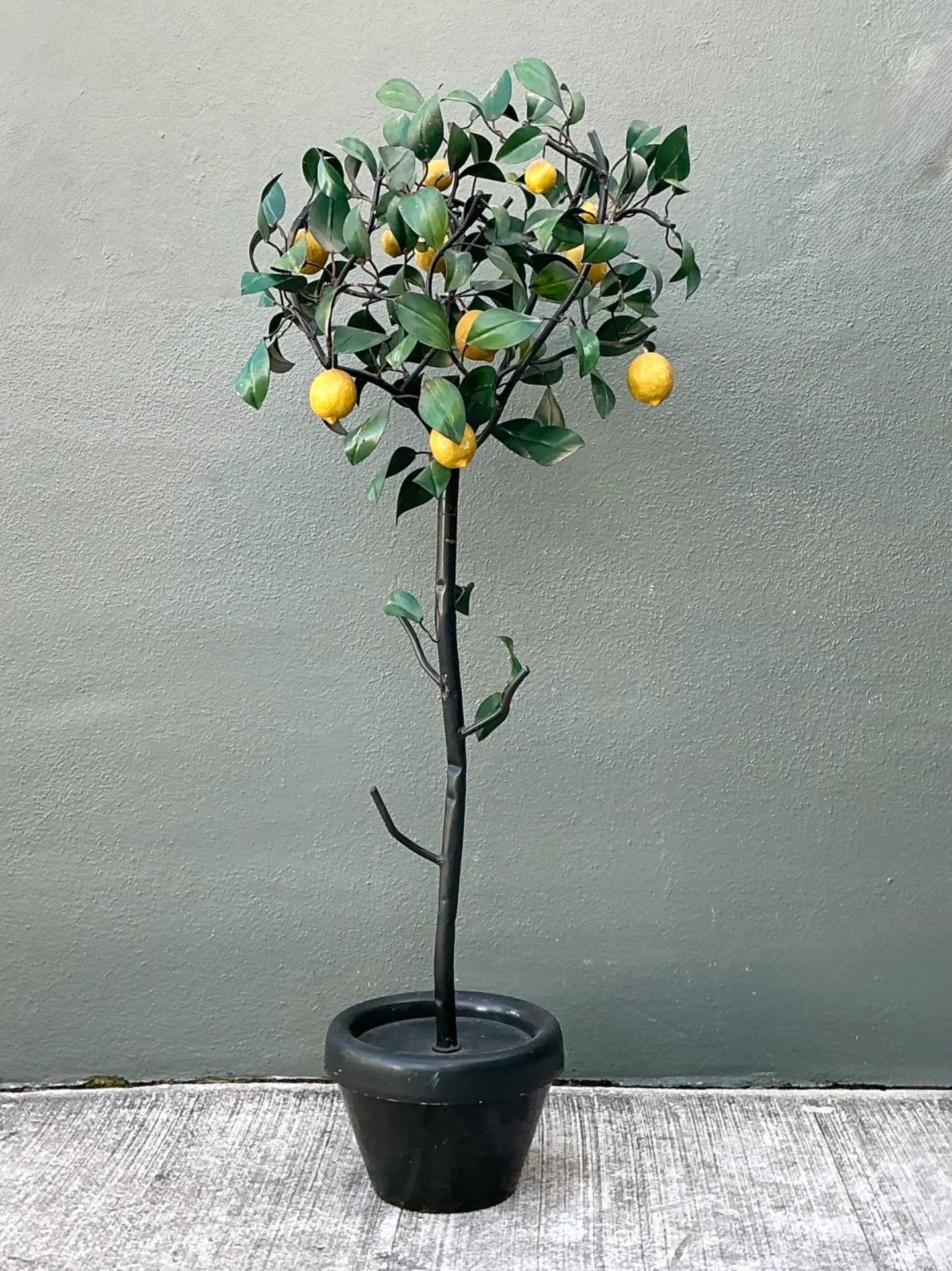 Vintage Italian Painted Metal Lemon Tree — additional photo 5