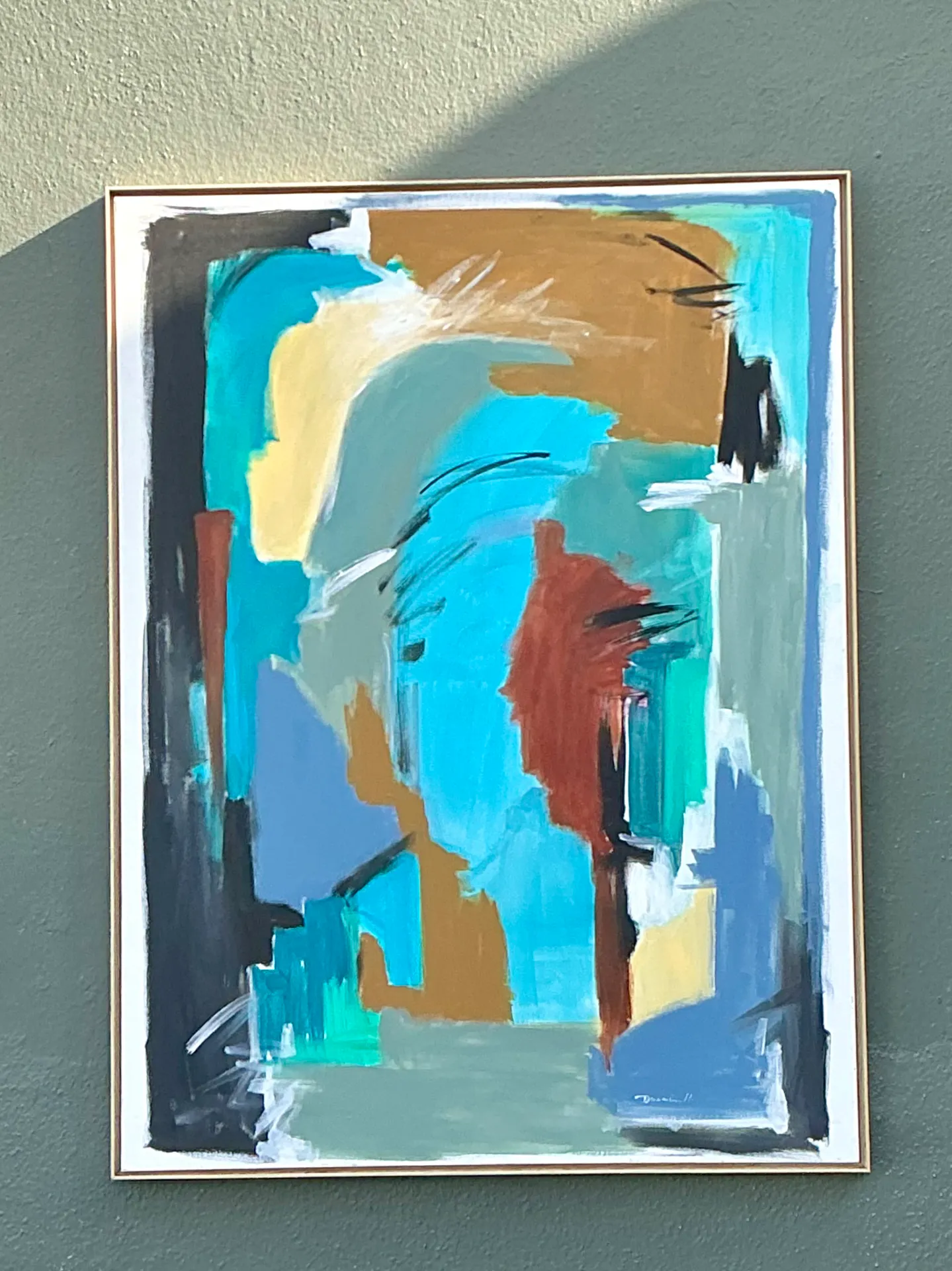 Vintage Original Abstract Oil On Canvas — additional photo 4