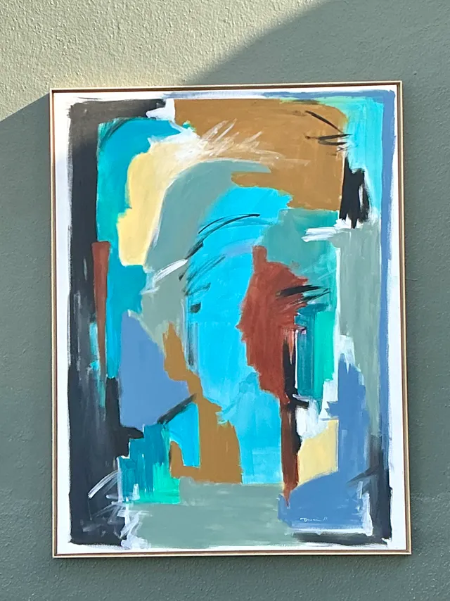 Vintage Original Abstract Oil On Canvas — additional photo 4