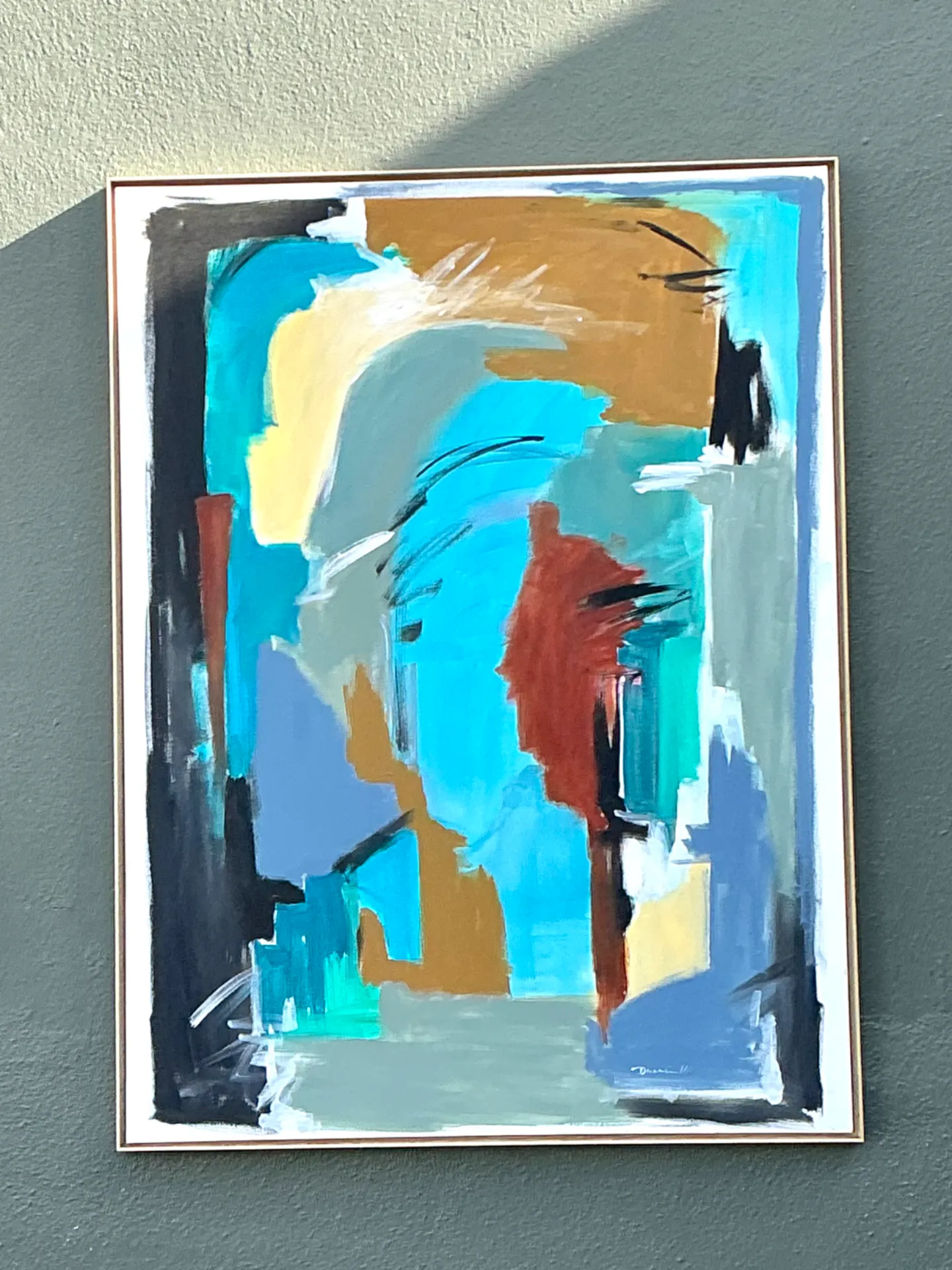 Vintage Original Abstract Oil On Canvas — additional photo 2
