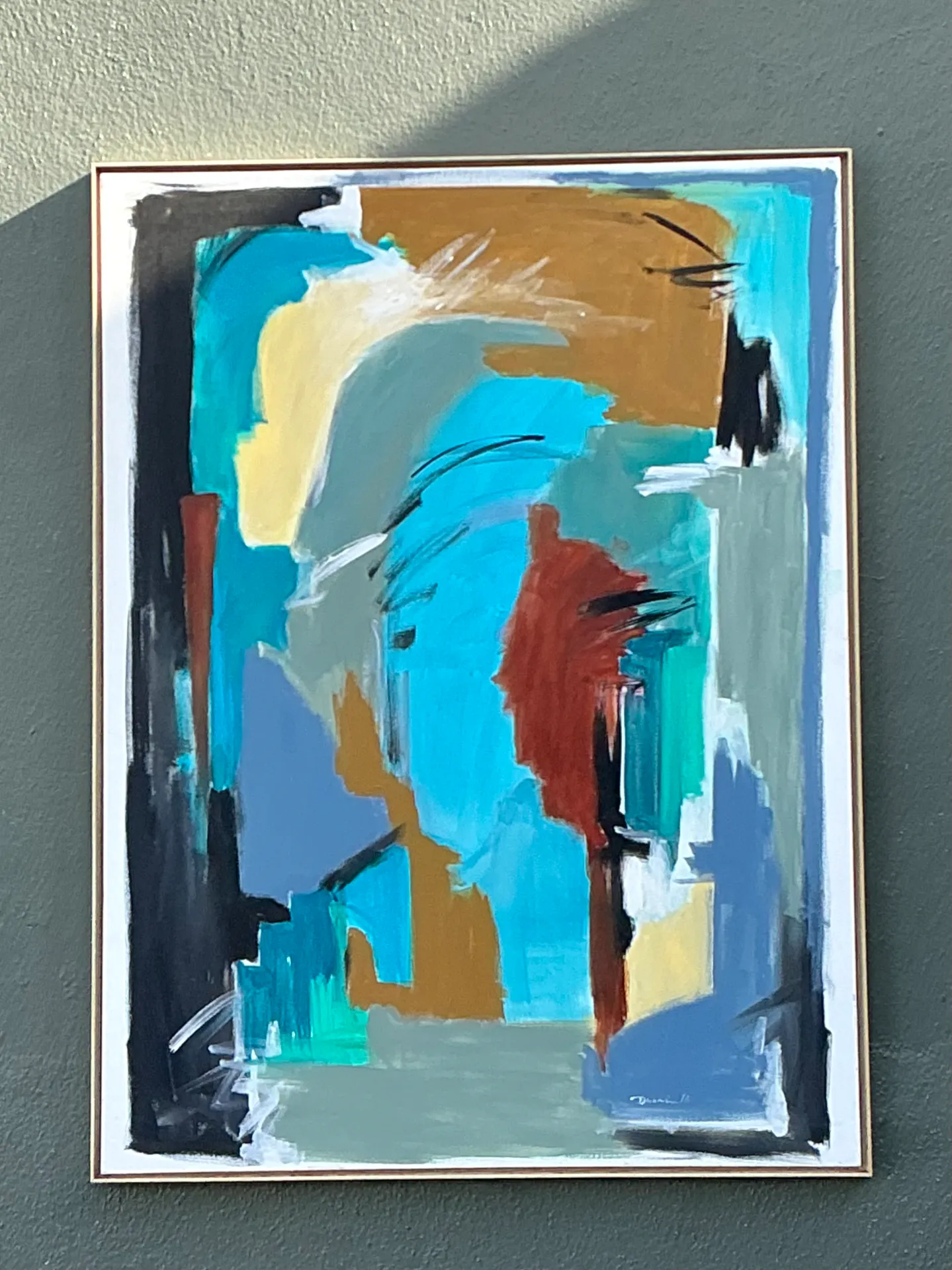 Vintage Original Abstract Oil On Canvas — additional photo 1