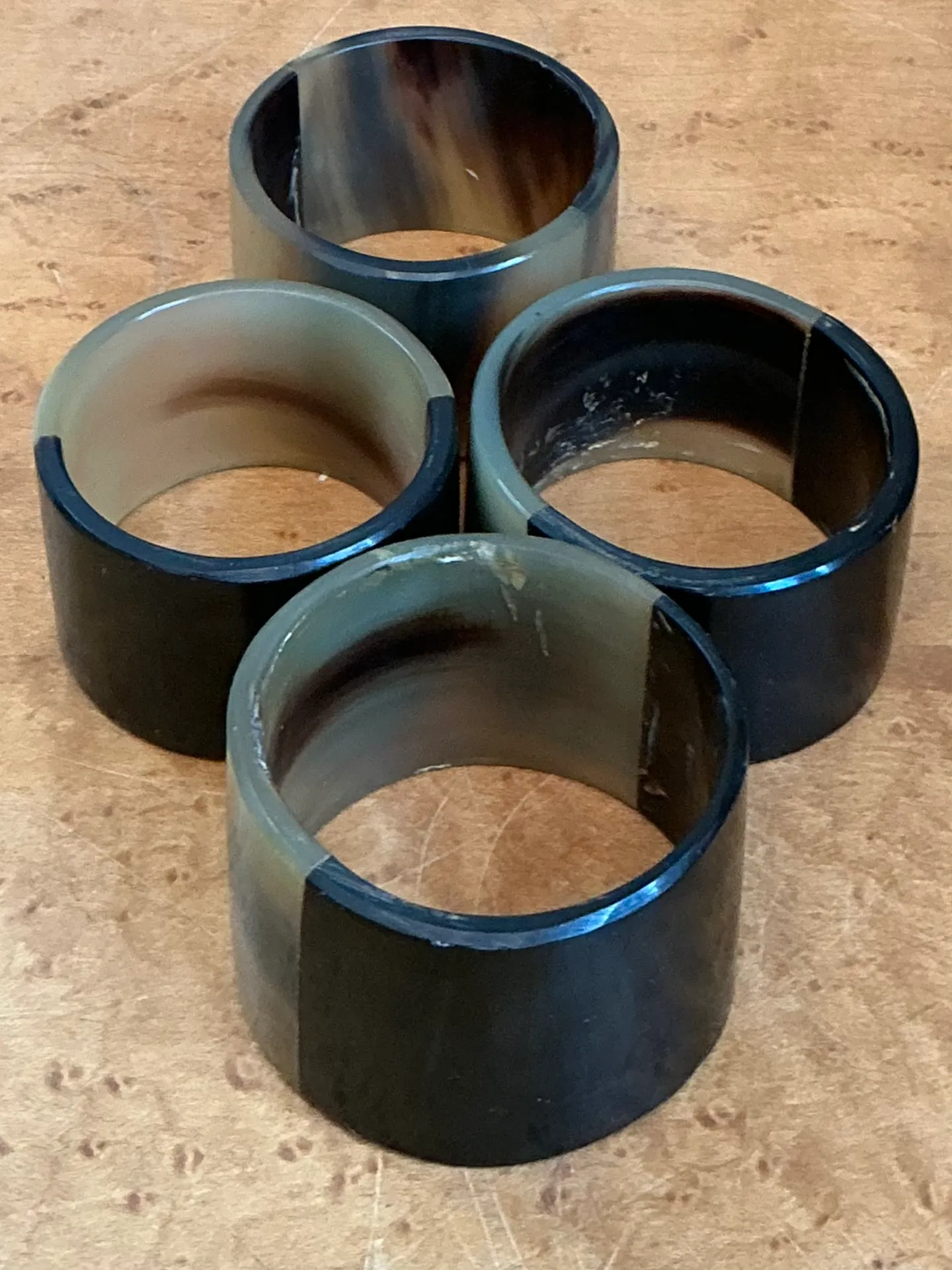 Vintage Tortoiseshell Style Resin Napkin Rings — additional photo 1