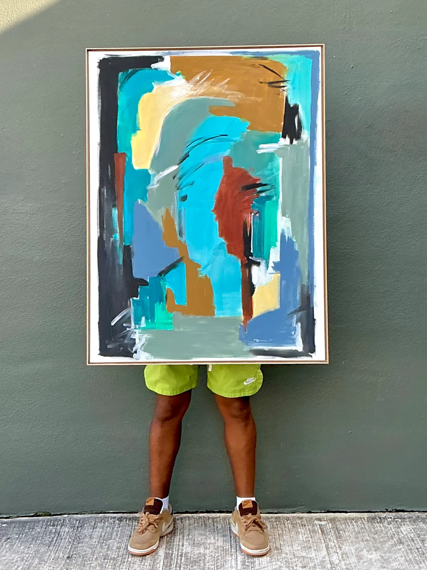 Vintage Original Abstract Oil On Canvas — additional photo 3