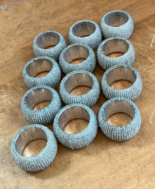 Vintage Glass Beaded Napkin Rings - Set of 12 — additional photo 5