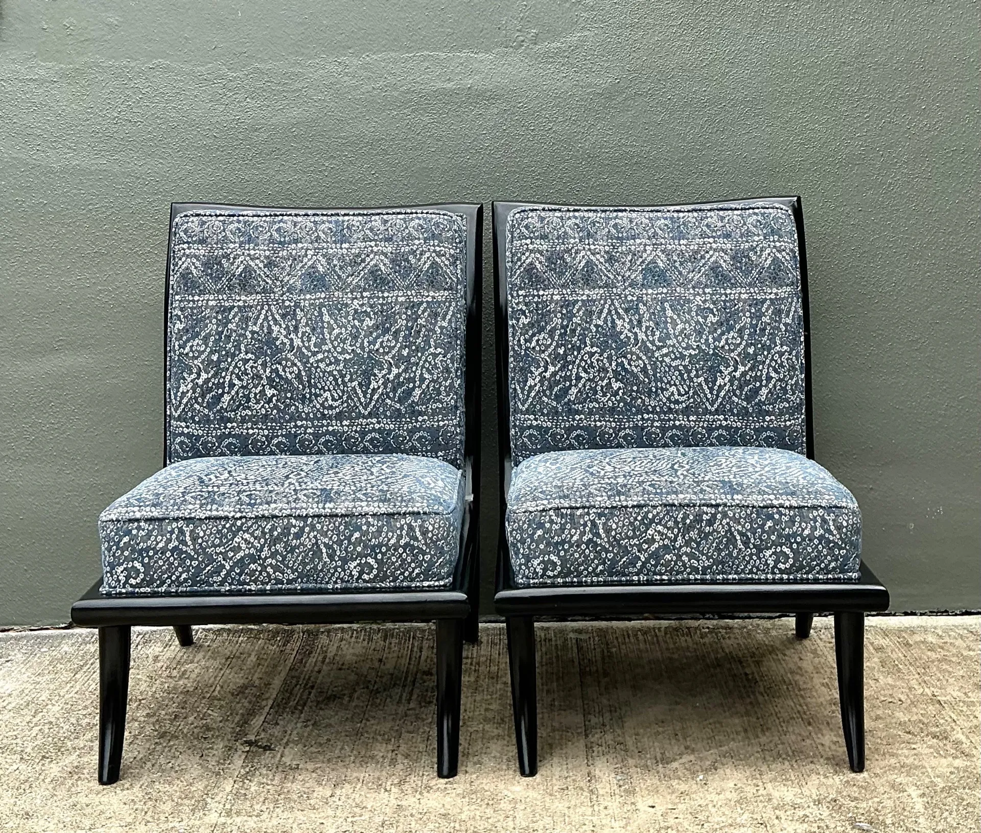 Vintage 1950s Slipper Chairs After Robsjohn Gibbings — additional photo 8