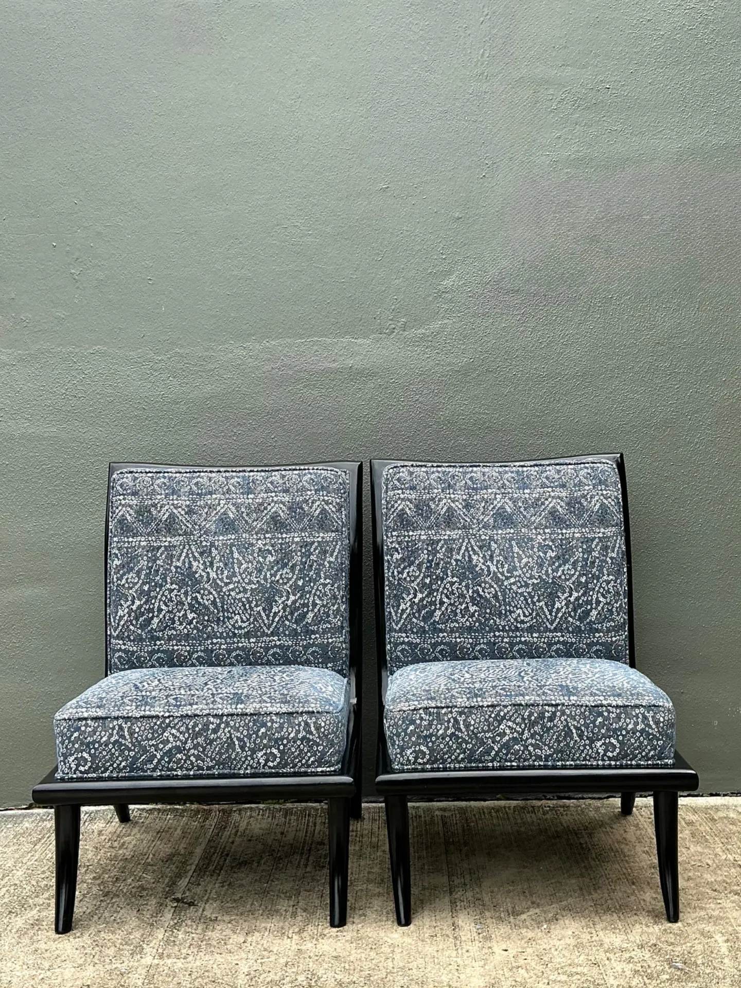Vintage 1950s Slipper Chairs After Robsjohn Gibbings — additional photo 4