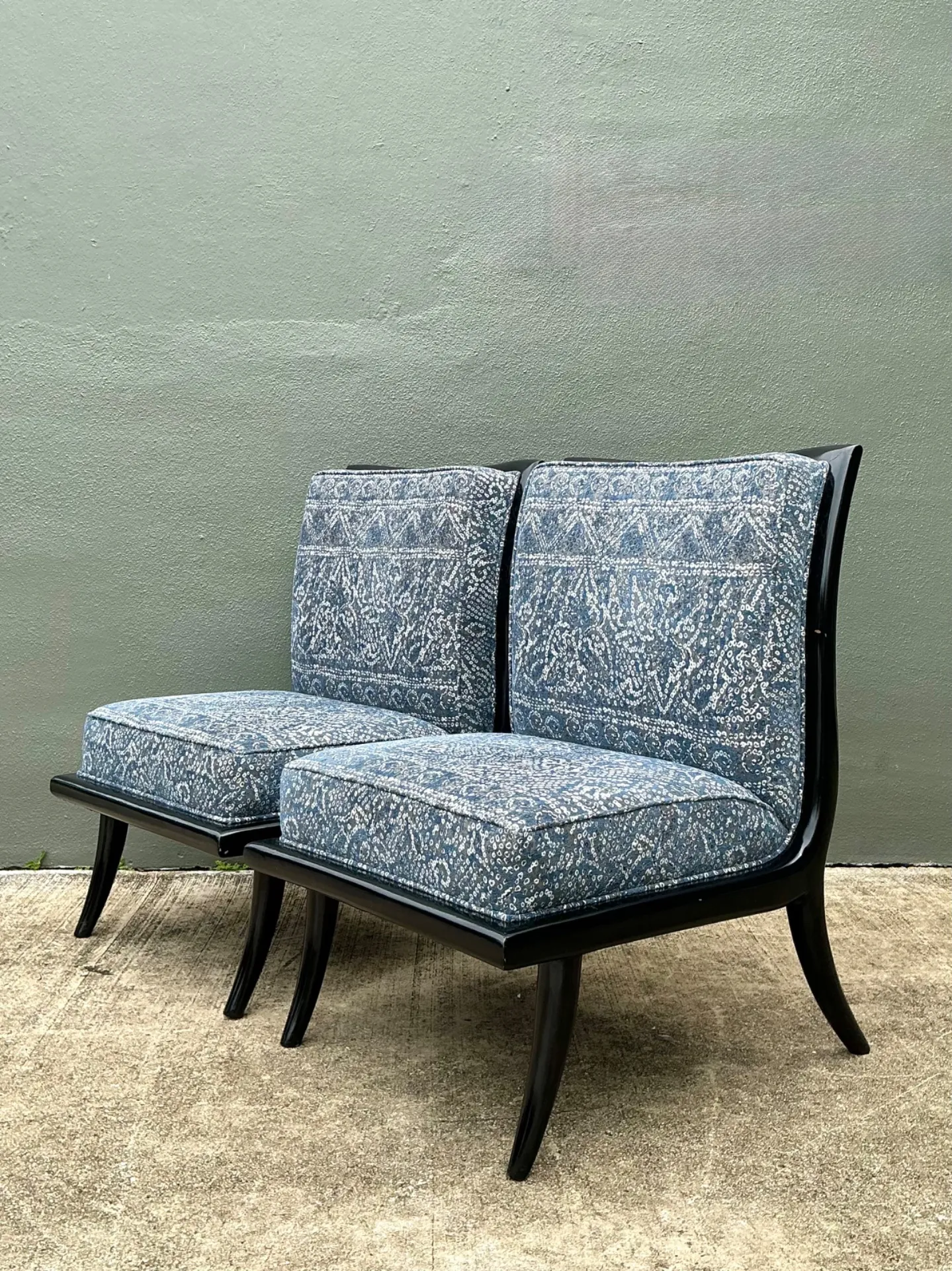 Vintage 1950s Slipper Chairs After Robsjohn Gibbings — additional photo 2