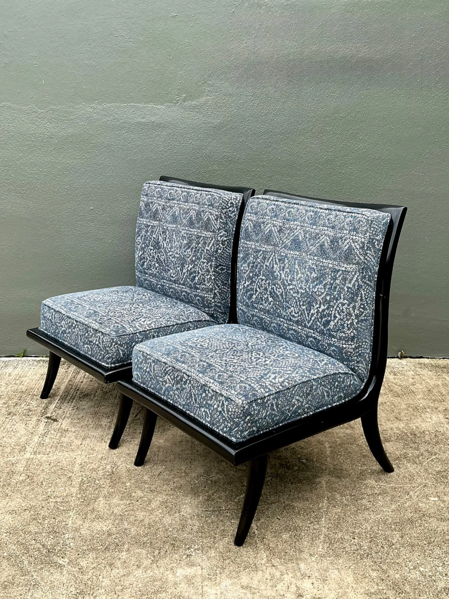Vintage 1950s Slipper Chairs After Robsjohn Gibbings — additional photo 6