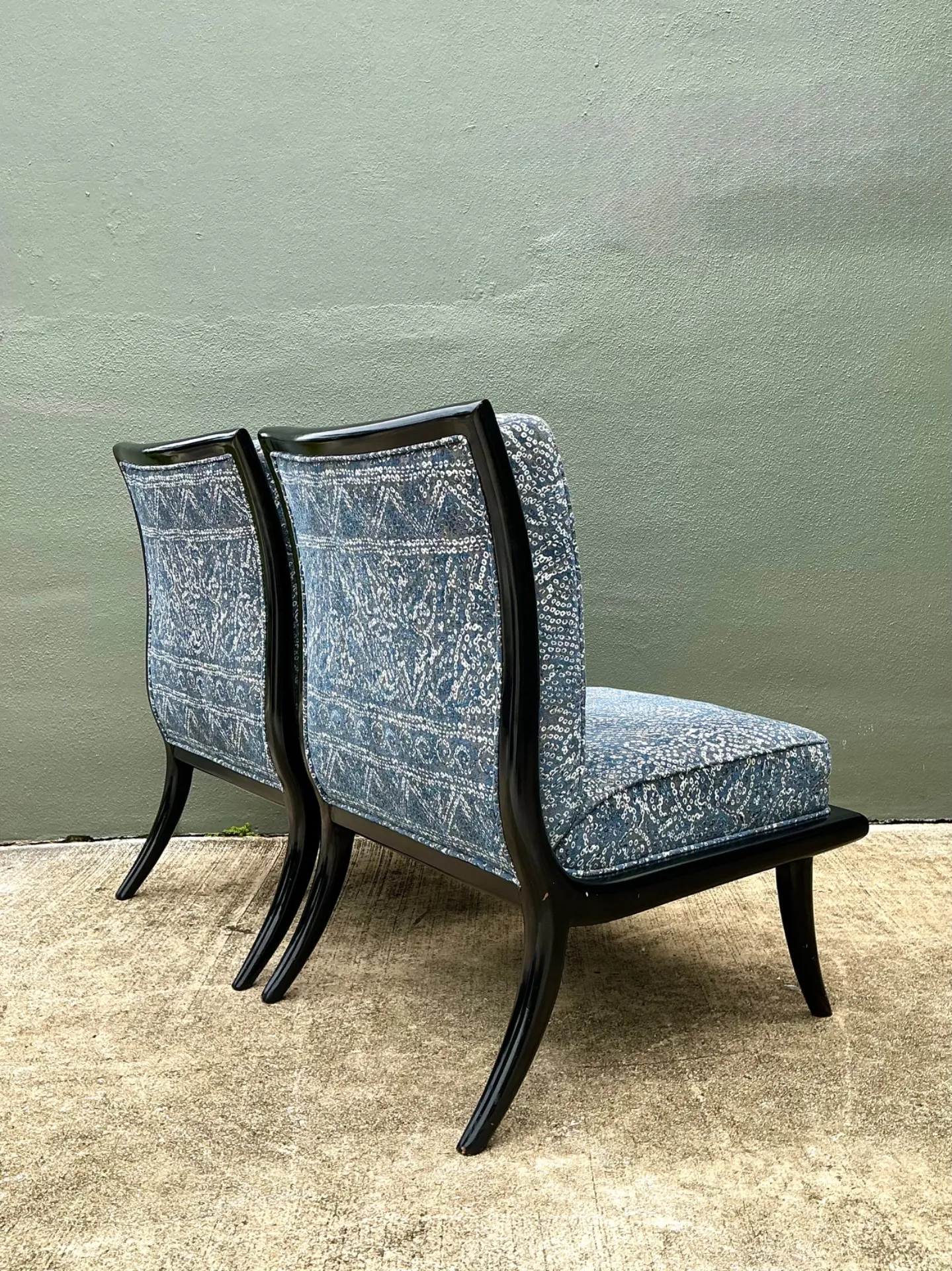 Vintage 1950s Slipper Chairs After Robsjohn Gibbings — additional photo 7