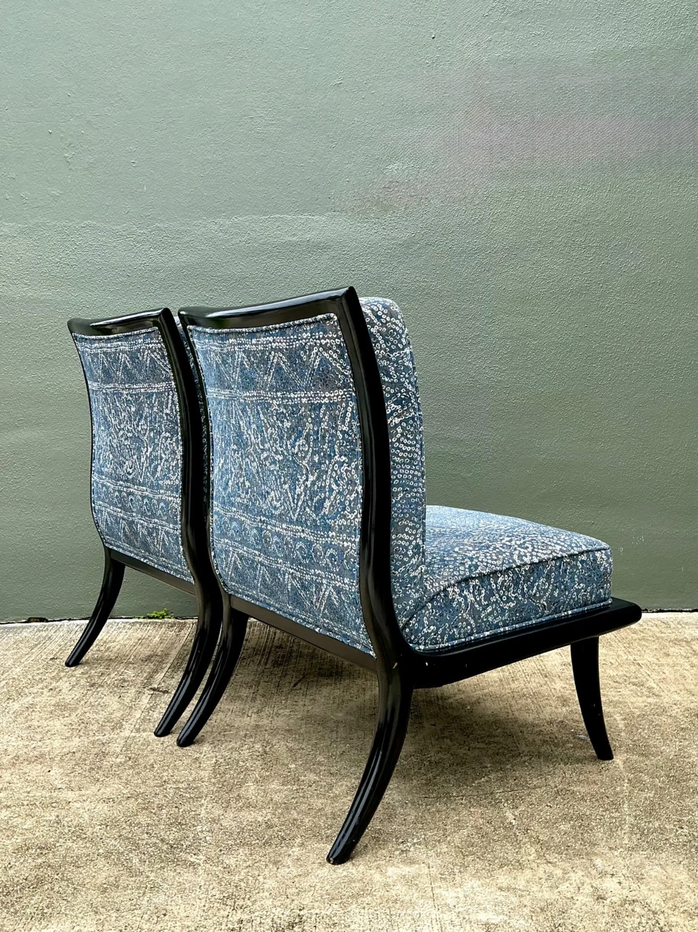 Vintage 1950s Slipper Chairs After Robsjohn Gibbings — additional photo 3