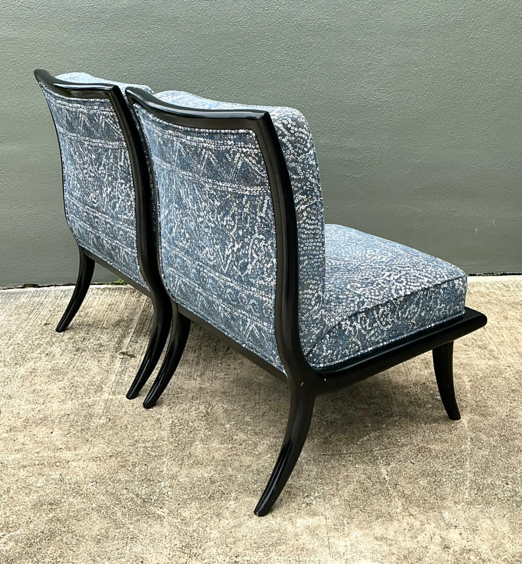 Vintage 1950s Slipper Chairs After Robsjohn Gibbings — additional photo 5