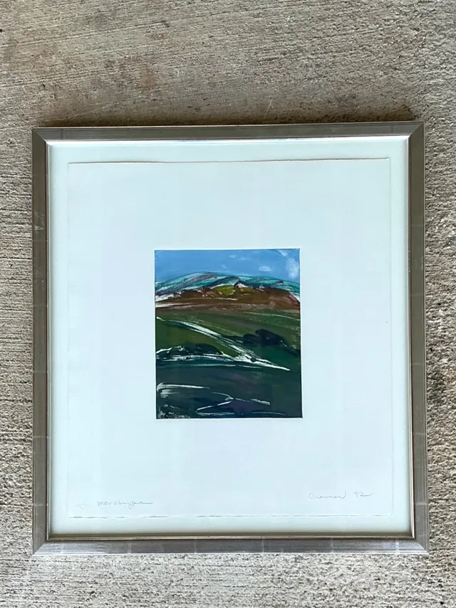 Framed Abstract Landscape Monotype Print — additional photo 6