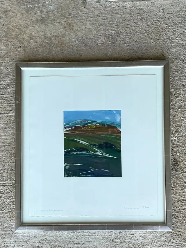 Framed Abstract Landscape Monotype Print — additional photo 5