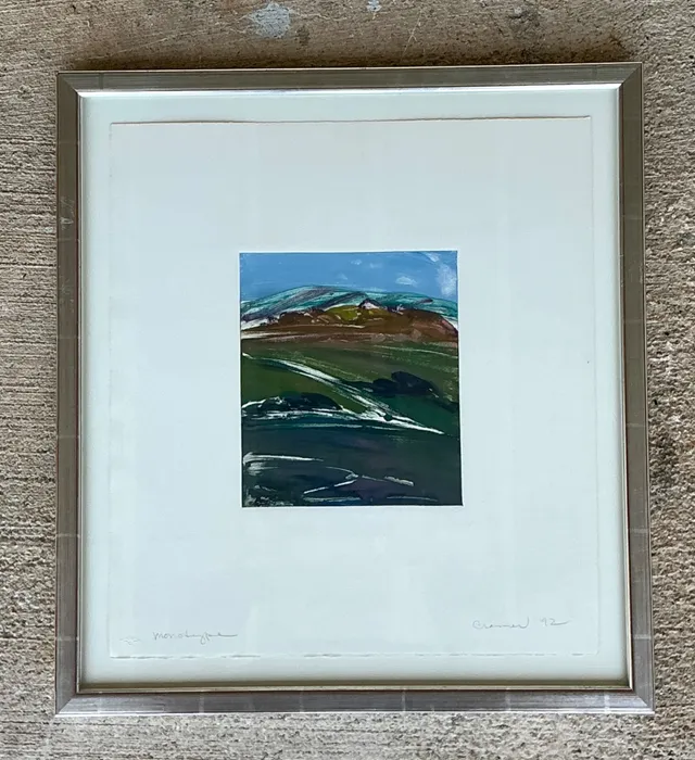 Framed Abstract Landscape Monotype Print — additional photo 7
