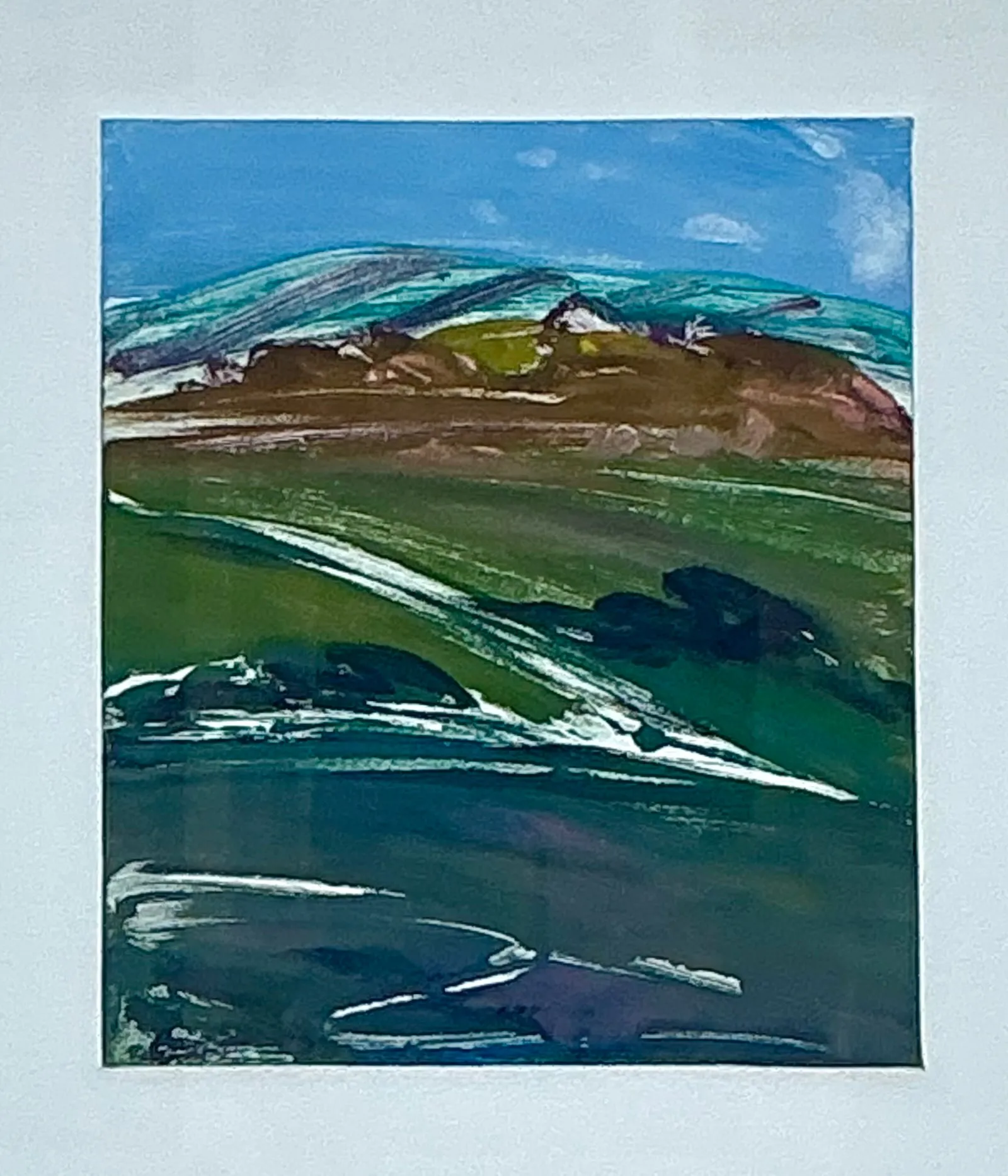 Framed Abstract Landscape Monotype Print — additional photo 8