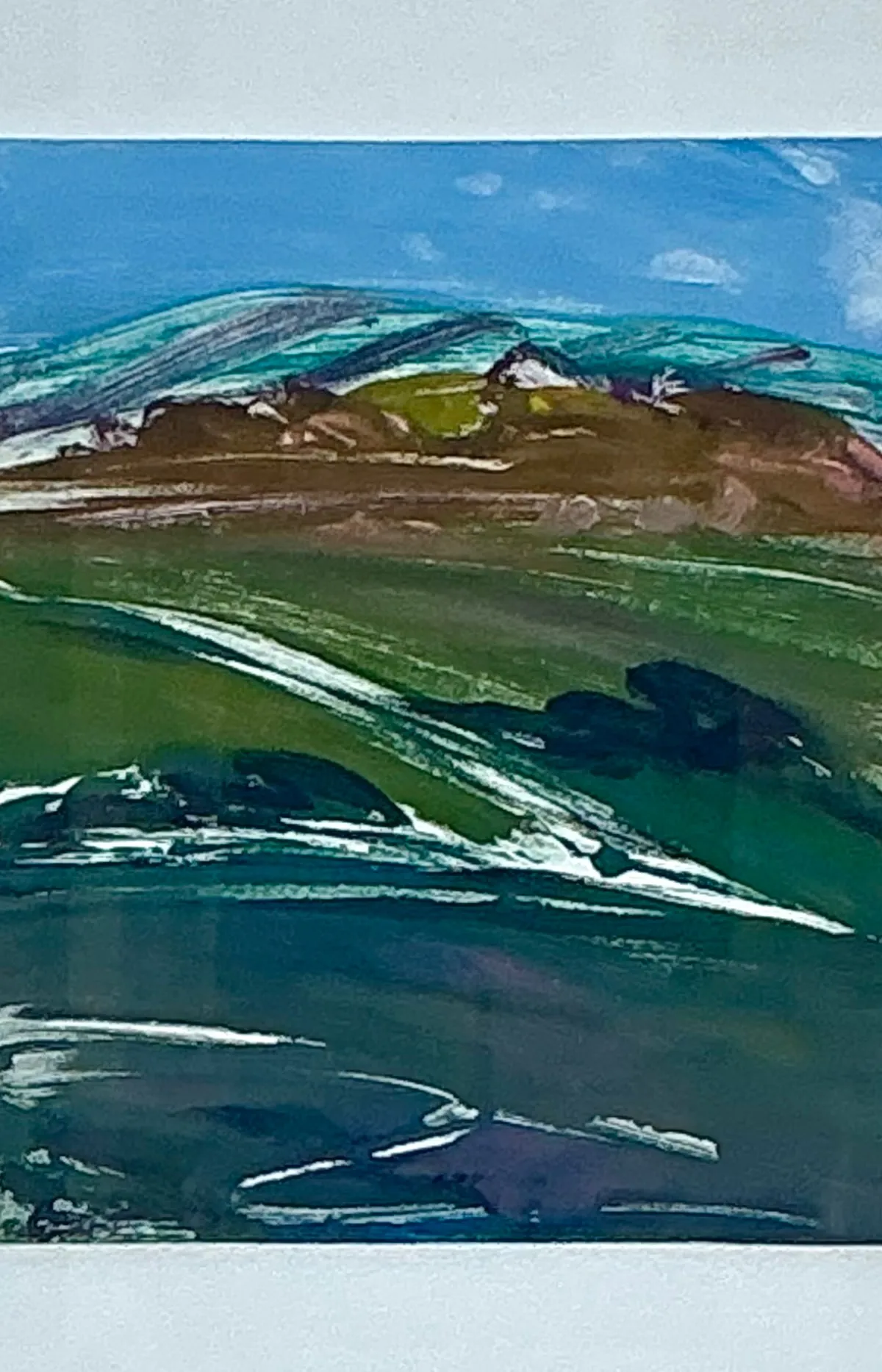 Framed Abstract Landscape Monotype Print — additional photo 8