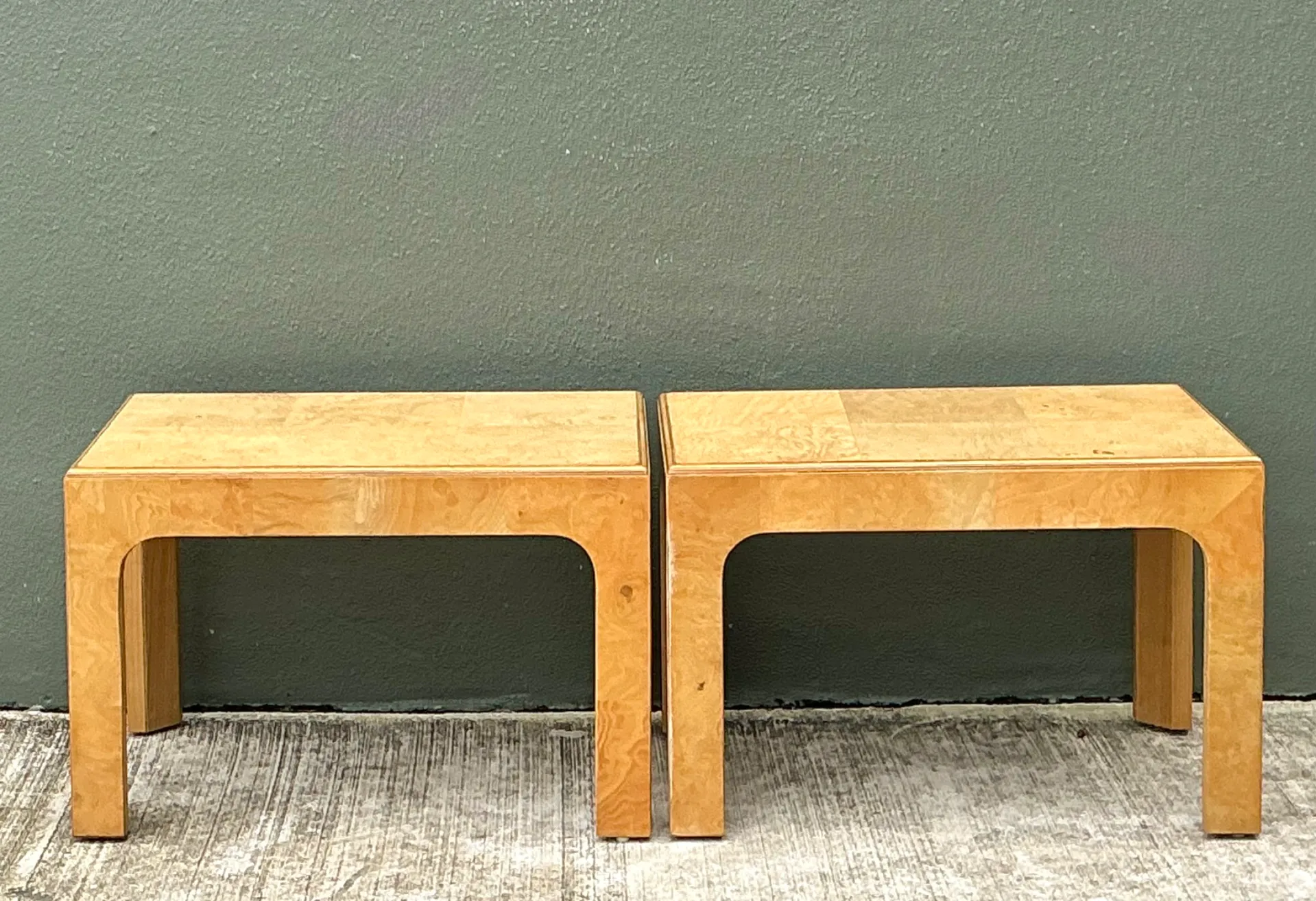 Vintage Burl Wood Side Tables - Pair — additional photo 7