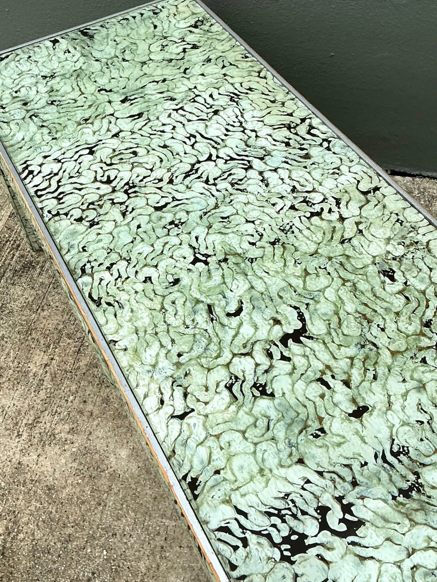 Vintage Hand Painted Eglomise Coffee Table  — additional photo 2