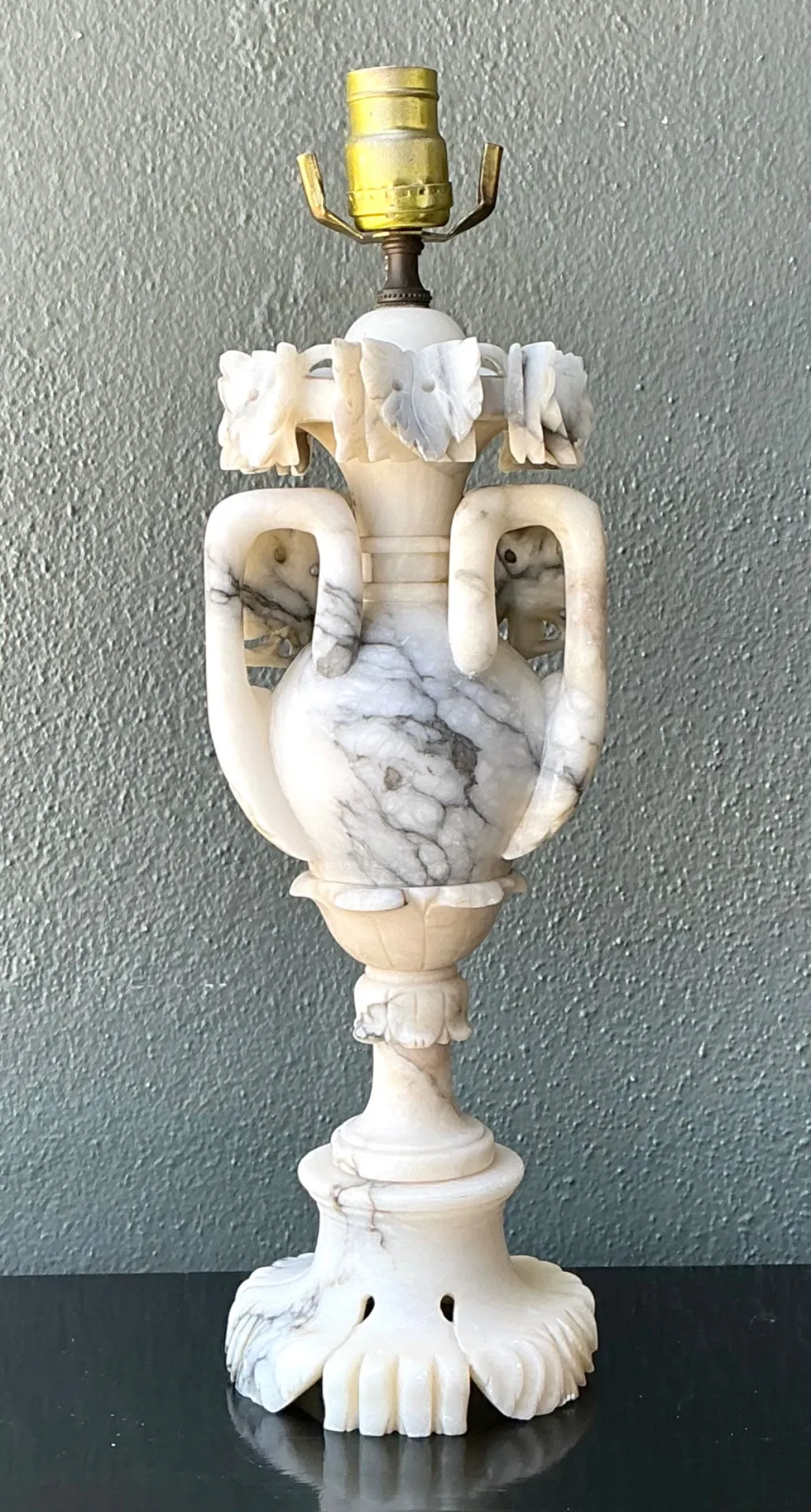 Vintage Carved Alabaster Lamp — additional photo 8