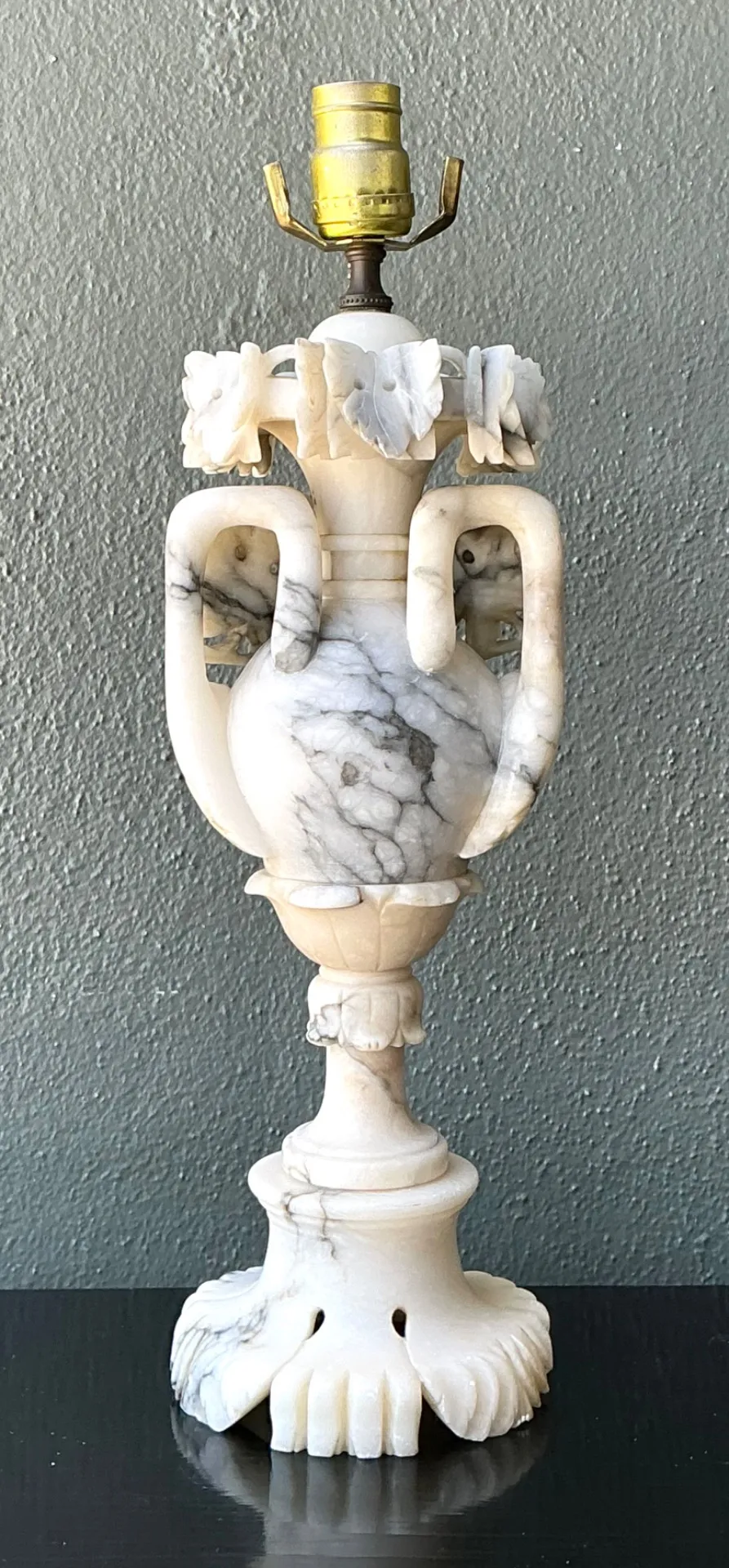 Vintage Carved Alabaster Lamp — additional photo 3