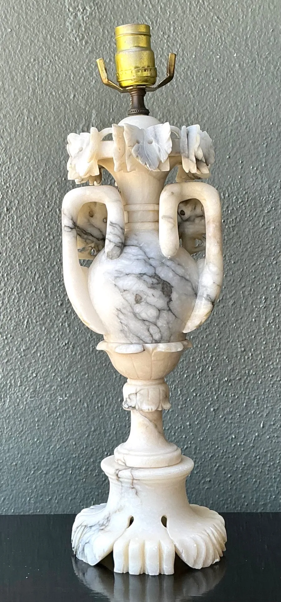 Vintage Carved Alabaster Lamp — additional photo 5