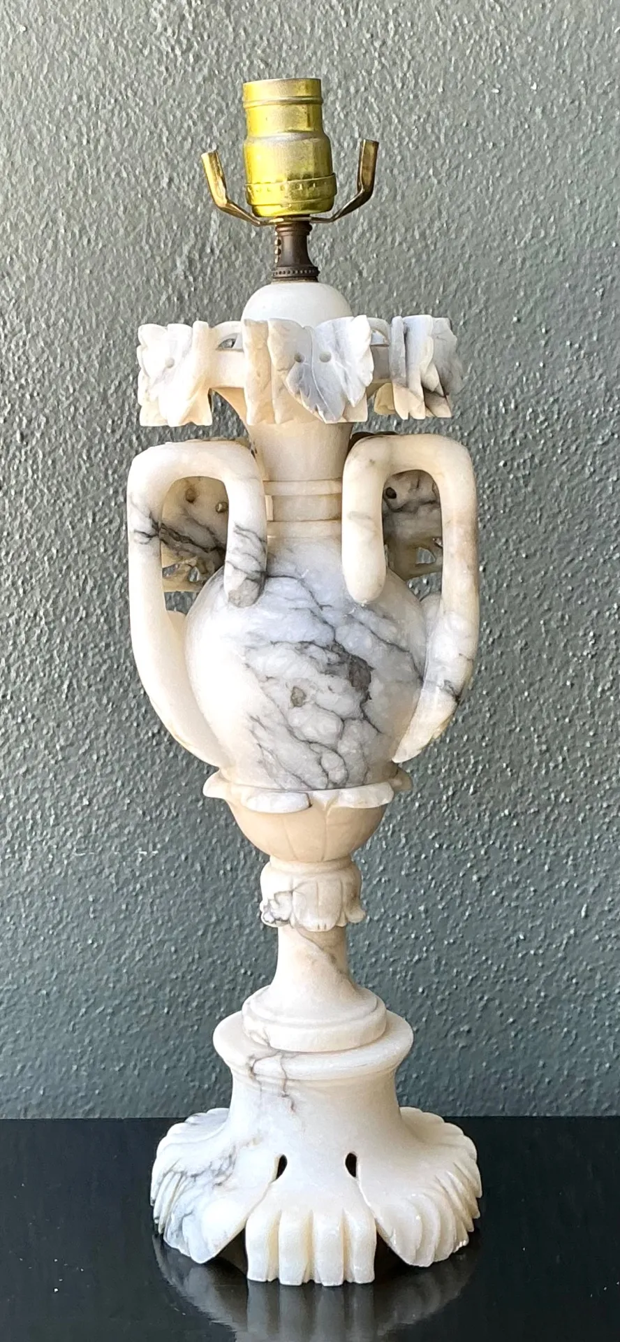 Vintage Carved Alabaster Lamp — additional photo 7