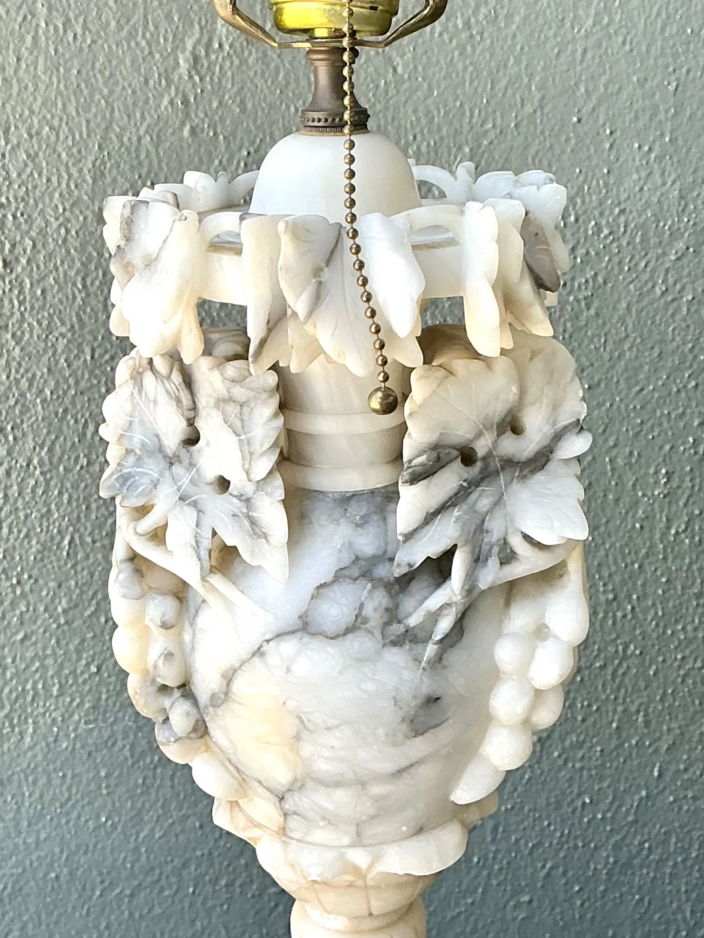 Vintage Carved Alabaster Lamp — additional photo 6